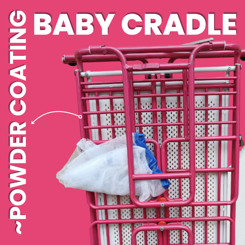 Baby Coated Iron Cradle Model: Powder Coated