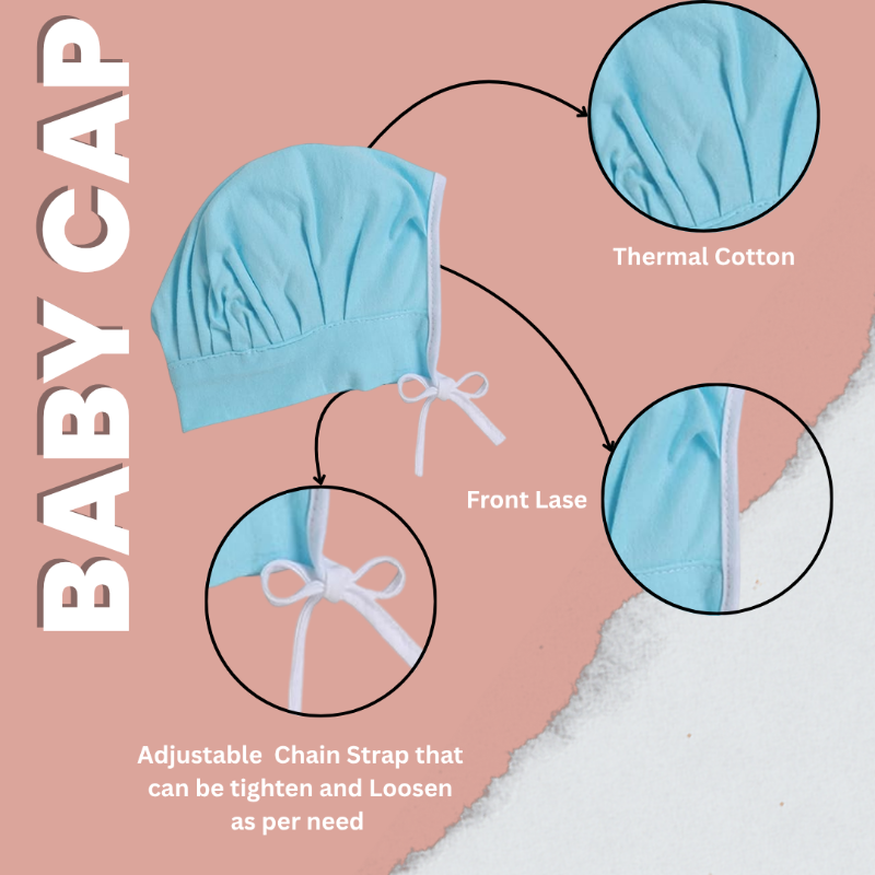 Baby Cotton Plane Cap Tie Knot Cap 06