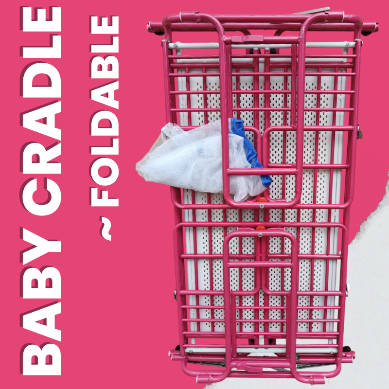 Baby Coated Iron Cradle Model: Powder Coated