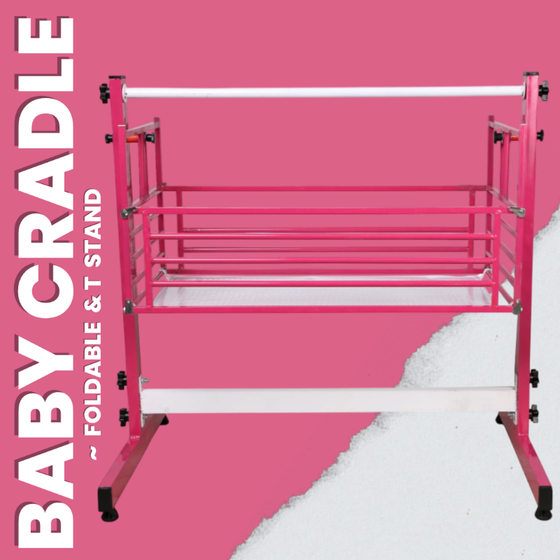 Baby Coated Iron Cradle T Stand Model: Powder Coated