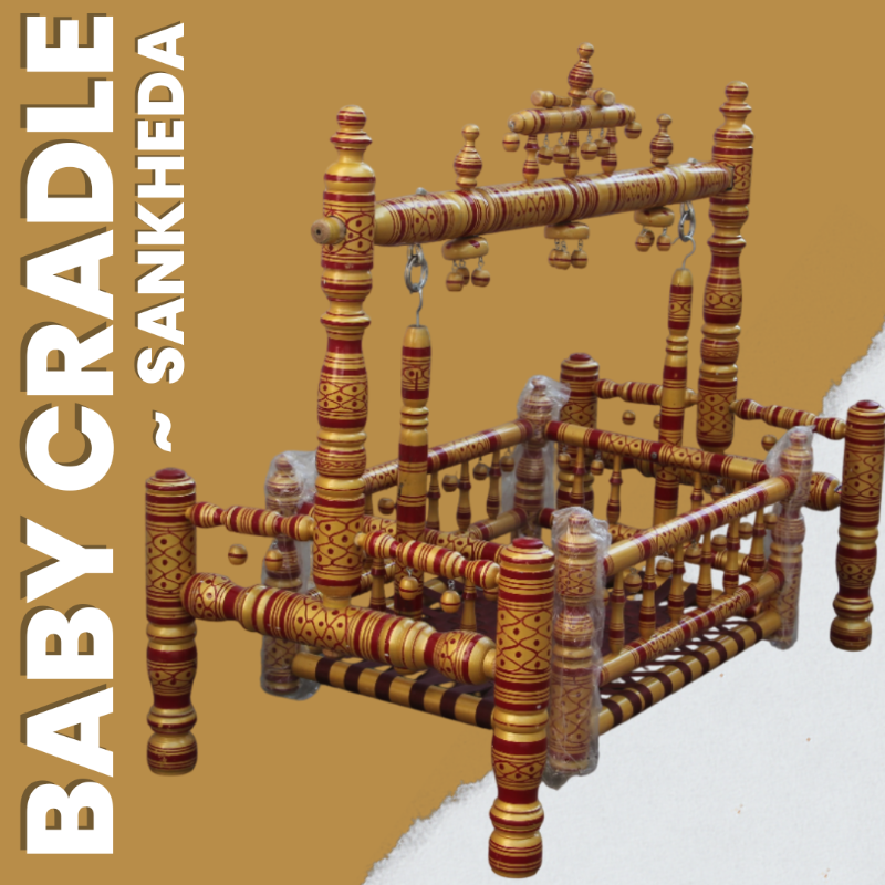 Wooden Balmukut Traditional Cradle Raja