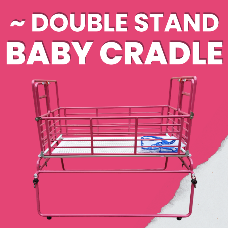 Baby Coated Iron Cradle Model: Powder Coated