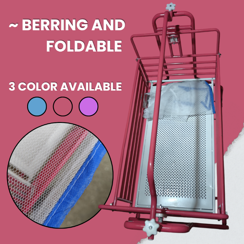 Baby Coated Iron Cradle Non-Screewing Model: Powder Coated