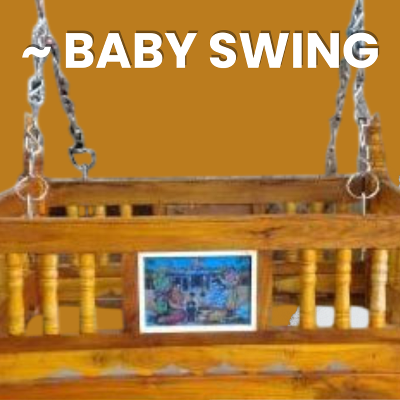 Wooden Polish Baby Cradle