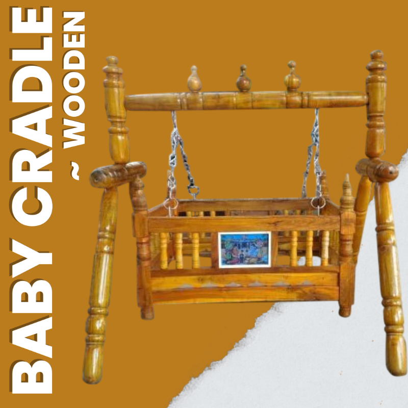 Wooden Polish Baby Cradle
