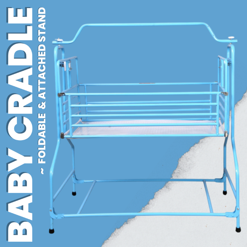 Baby Coated Iron Cradle Non-Screewing Model: Powder Coated