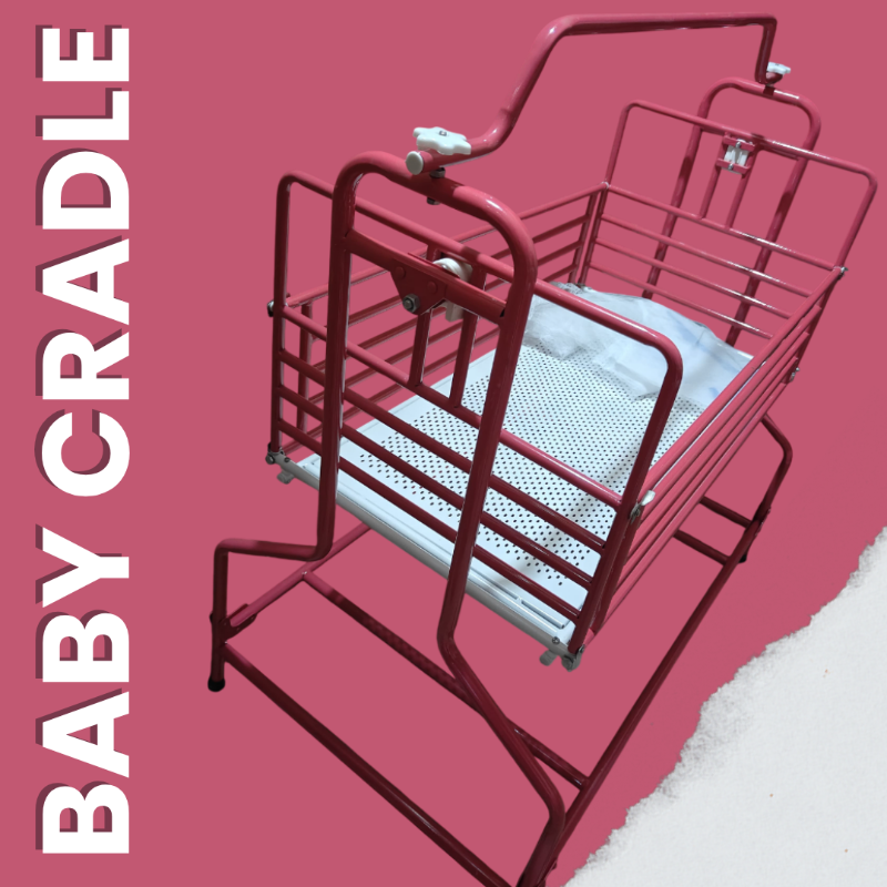 Baby Coated Iron Cradle Non-Screewing Model: Powder Coated