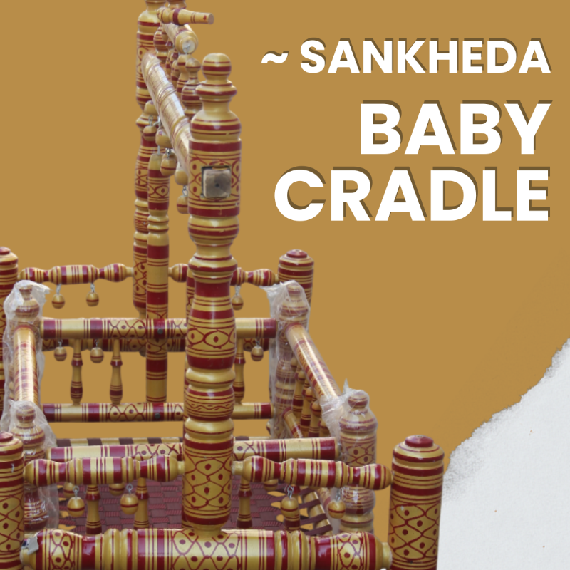 Wooden Balmukut Traditional Cradle Raja