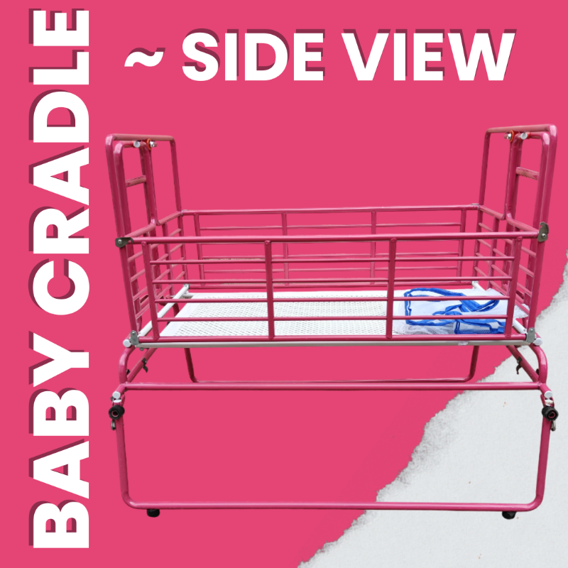 Baby Coated Iron Cradle Model: Powder Coated