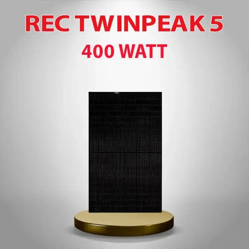 REC TwinPeak 5 Series 400W All Black Mono Solar