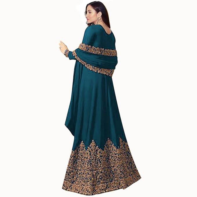 Designer embroidered georgette salwar suit semi stitched