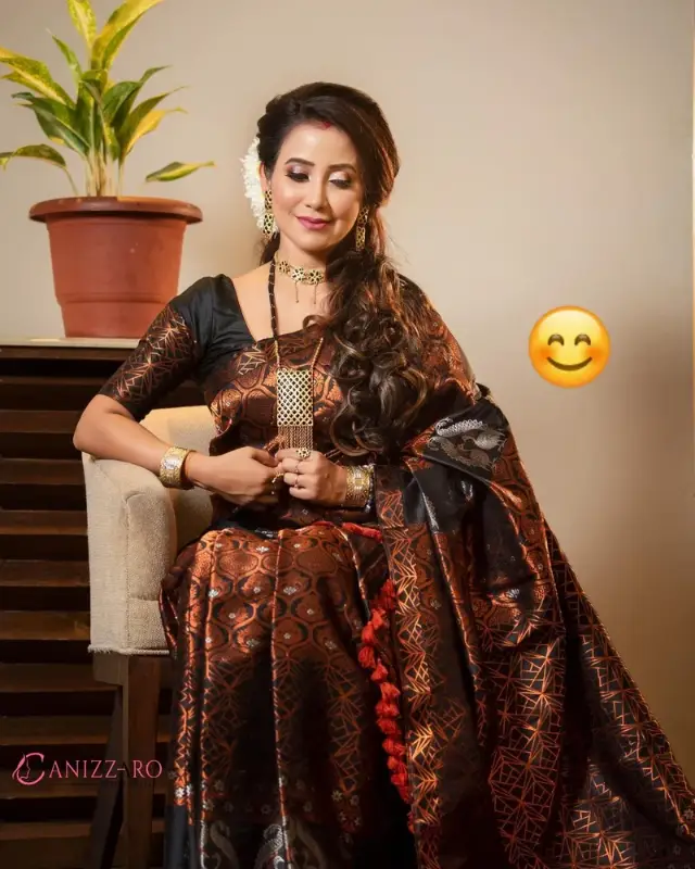 Mix POLY Paat Silk Blend Assamese Jura Mekhala Chador