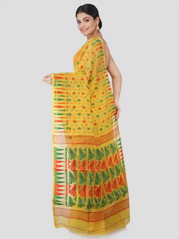 Women`s Tant Cotton Silk Handloom Cotton Blend Saree