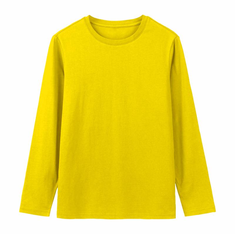 Kaos Cotton 30s Reguler Panjang Kuning