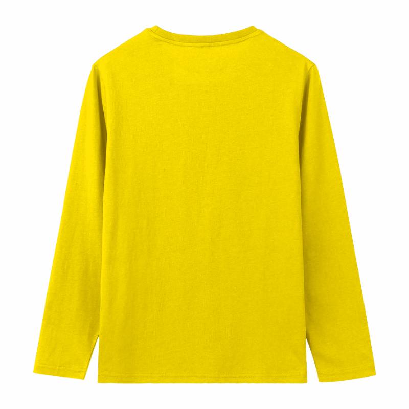 Kaos Cotton 30s Reguler Panjang Kuning