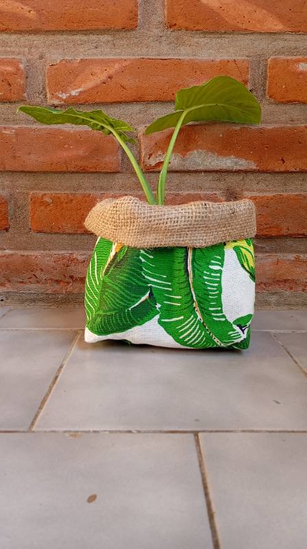 Porta mecetas rustica verde