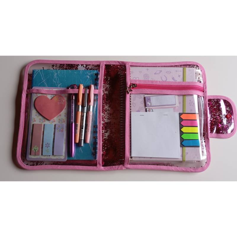 Estuche A5/ Porta agendas rosa