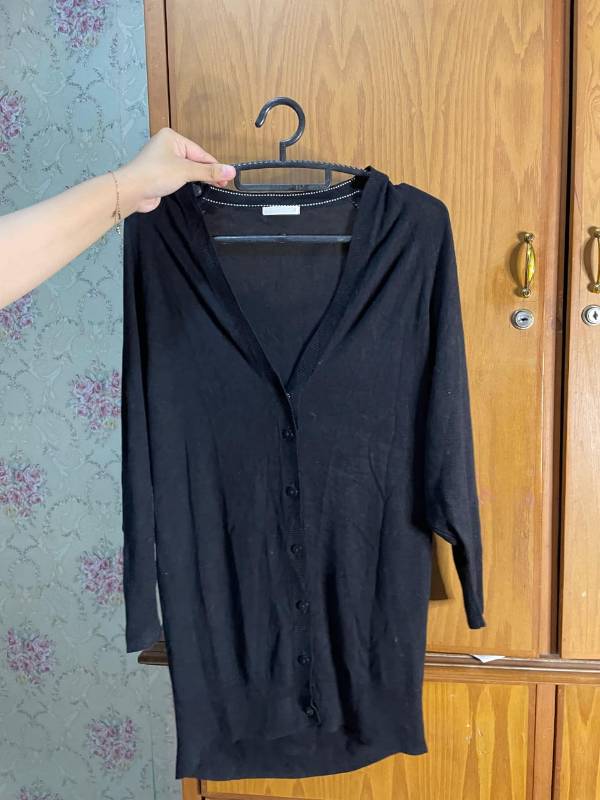 Cardigan Rajut Hitam No Brand