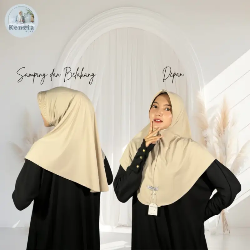 Bergo Kenzia Hijab Instan Size L /Bergo Raisa Size L Jersey Premium