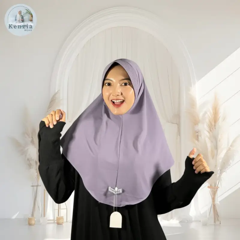 KENZIA Jilbab Instan Oval Size L /Bergo Oval Jersey Premium