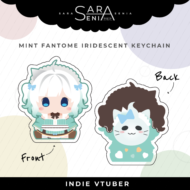 Mint Fantome Iridescent Keychain by Sarasenia