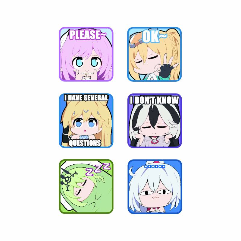 Honkai Impact Stickers CF21 Edition by Marin Liekuriva