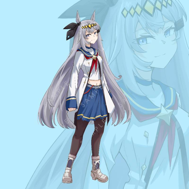 Vestia Zeta "Oguri Cap" Standee by MikeDrawArt