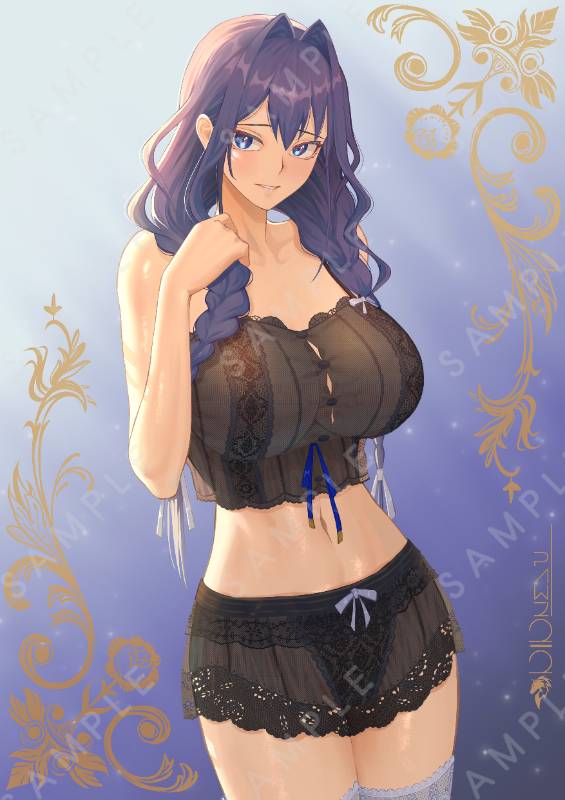Ouro Kronii Maid Lingerie Foil Card by Pawz212