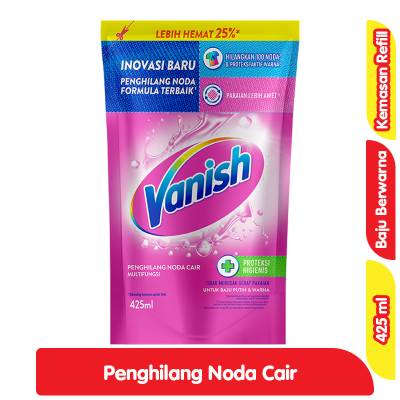 Vanish Penghilang Noda Pakaian Cair Pink Refill 425 ml