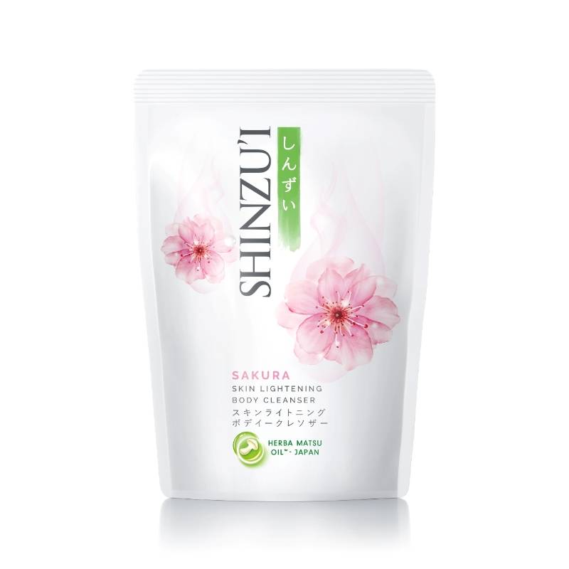 SHINZUI BODY WASH SKIN LIGHTENING BODY CLEANSER S AKURA REFFIL 380ML