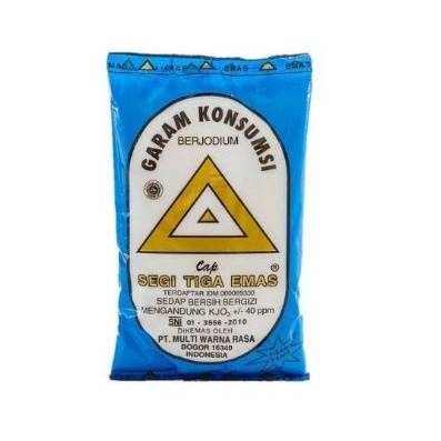 SEGI TIGA EMAS GARAM KONSUMSI BERYODIUM MENGANDUNG KI03 MIN.30 PPM 250GR