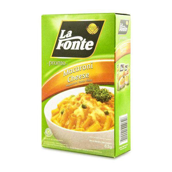 LA FONTE PRONTO MACARONI WITH CHEESE FLAVOUR 63GR