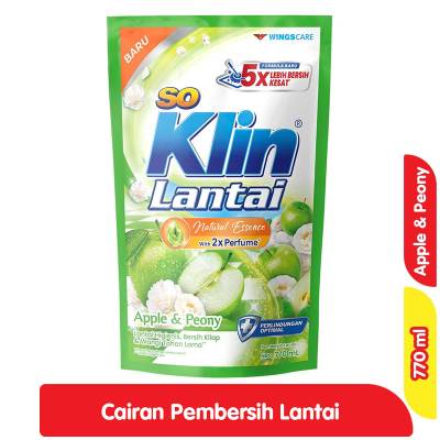 So Klin Cairan Pembersih Lantai Apple & Peony 770 ml