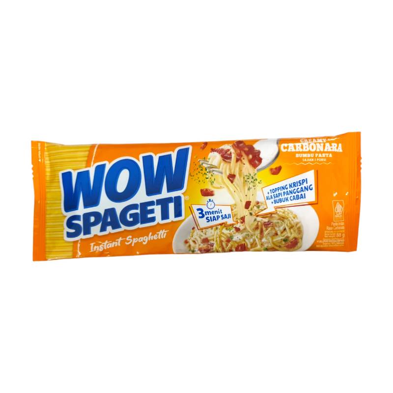 WOW SPAGETI INSTANT SPAGHETTI CREAMY CARBONARA 88GR