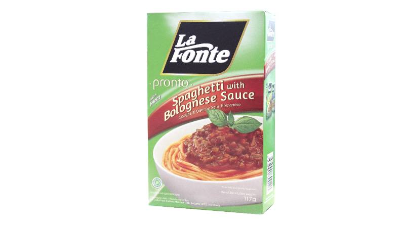 LA FONTE SPAGHETTI SAUS BOLOGNESE 117GR