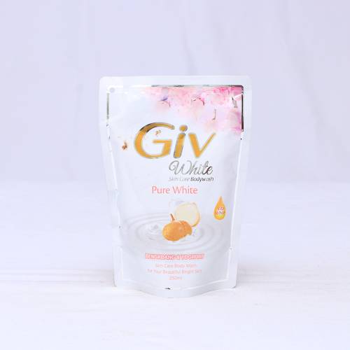 GIV WHITE BODY WASH SKIN CARE PURE WHITE BENGKOANG & YOGURT REFIL 400ML