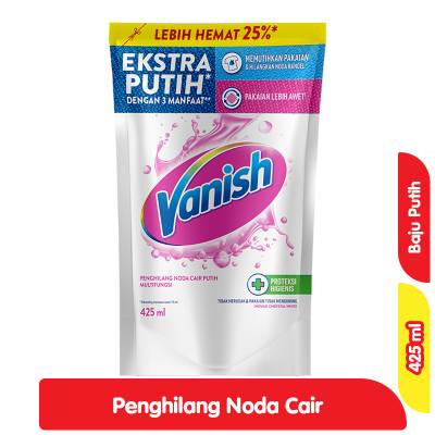Vanish White Penghilang Noda Pakaian Cair Refill 425 ml