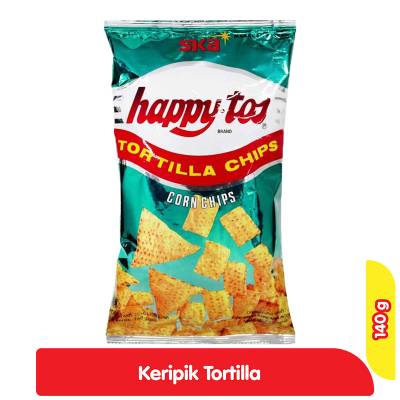 HAPPYTOS SNACK TORTILLA CHIPS HIJAU 140gr
