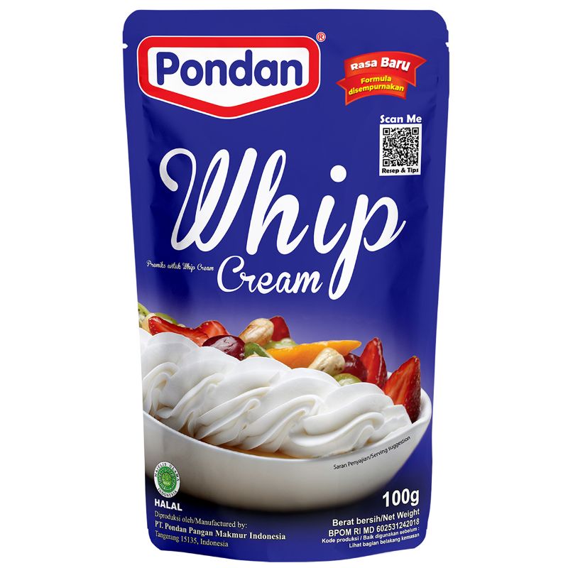 PONDAN CAKE MIX WHIP CREAM TEPUNG POUCH 100GR