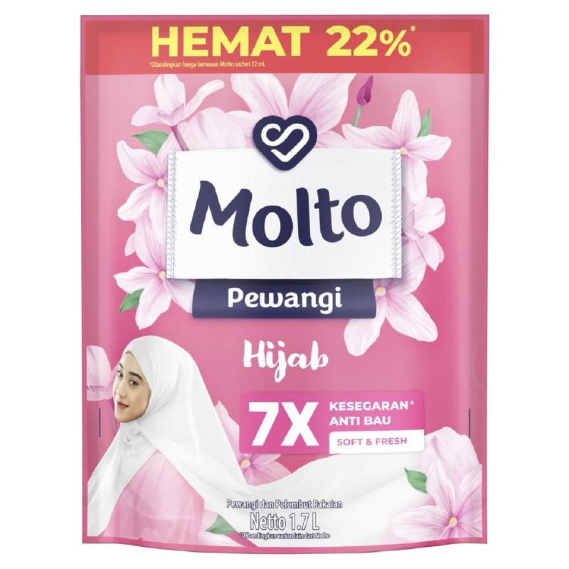 MOLTO PEWANGI HIJAB SOFT & FRESH REFIL 1,7 L