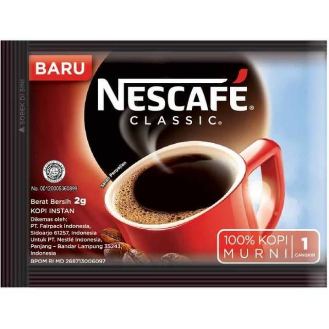 NESCAFE KOPI CLASSIC BUBUK SACHET 60's