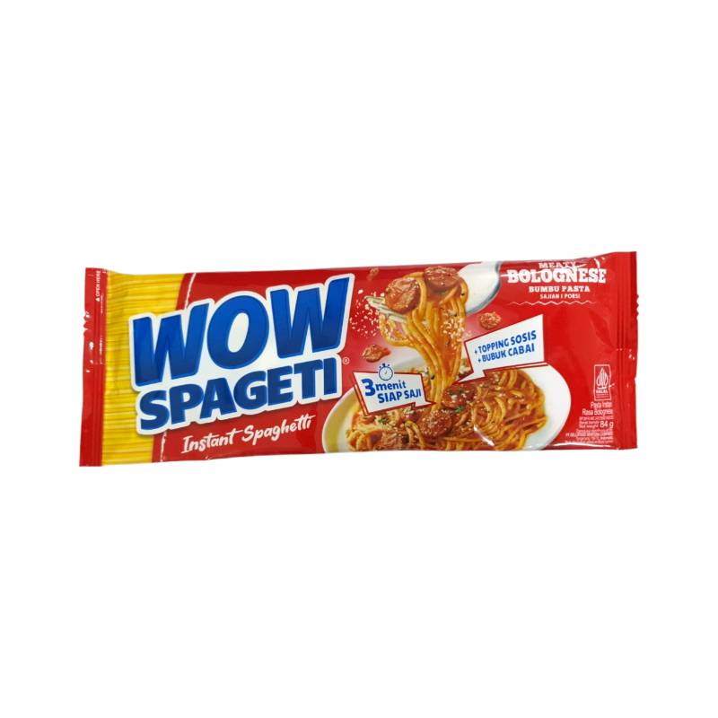 WOW SPAGETI INSTANT SPAGHETTI MEATY BOLOGNESE 84GR