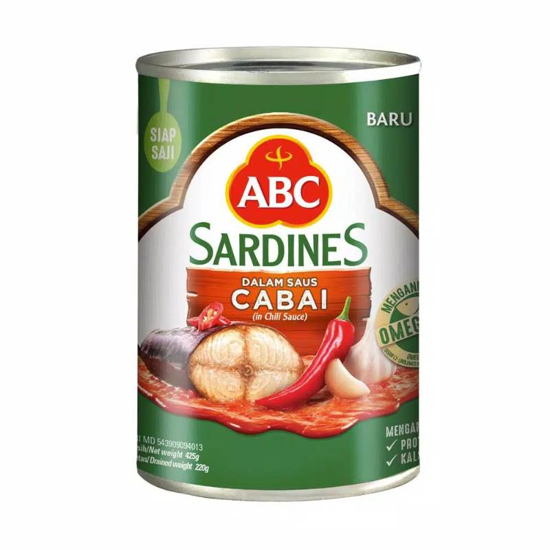 ABC OLAHAN IKAN SARDINES DALAM SAUS CABAI TIN 425GR