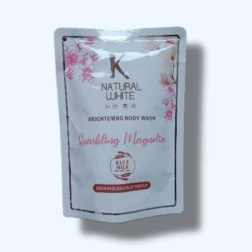 K NATURAL WHITE BRIGHTENING BODY WASH SPARKLING MAGNOLIA POUCH 400ML