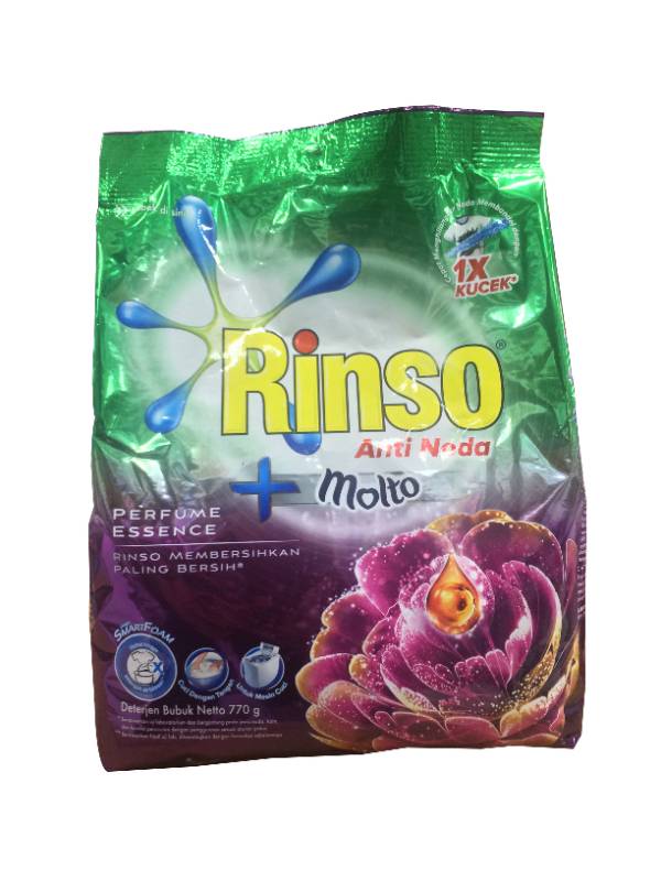 RINSO DETERGENT POWDER ANTI NODA PLUS MOLTO PERFUME ESSENCE 770GR