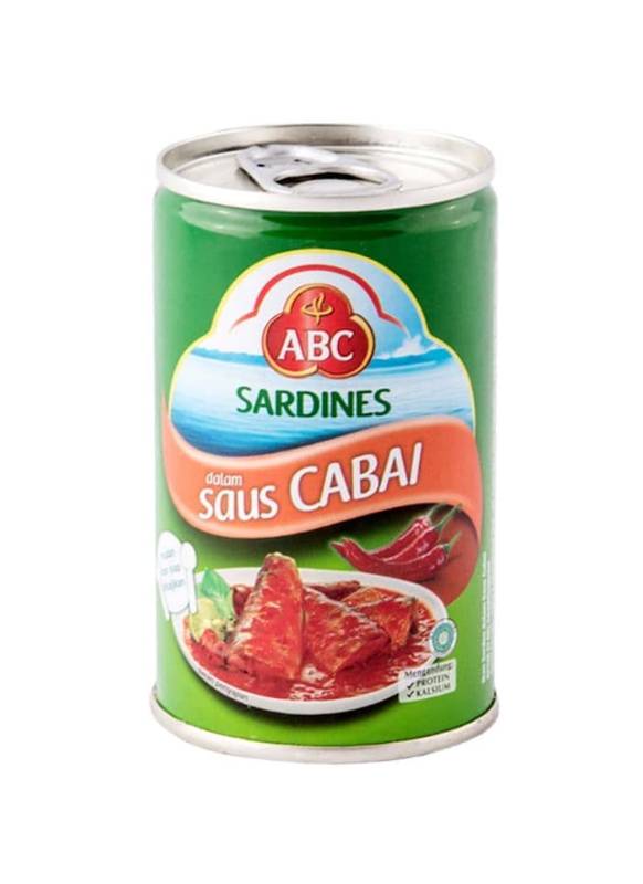 ABC OLAHAN IKAN SARDINES DALAM SAUS CABAI TIN 155GR