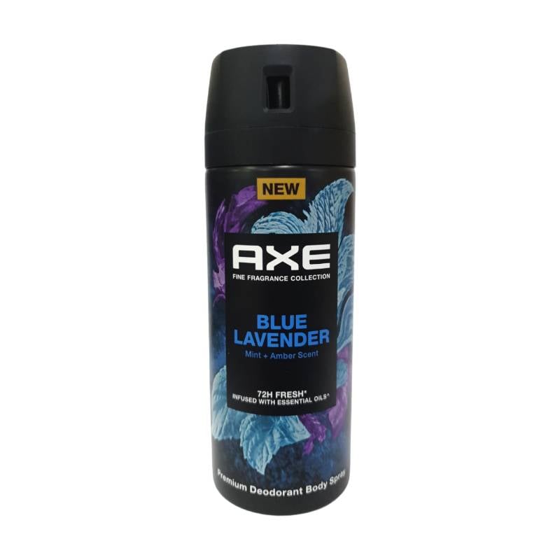 AXE PREMIUM DEODORANT BODY SPRAY BLUE LAVENDER MINT + AMBER SCENT 135ML
