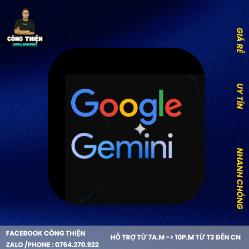 1 Tài Khoản Gói Google One 400 GB + Gemini 1 Năm (Nâng Cấp Chính Chủ - BH Fulltime)