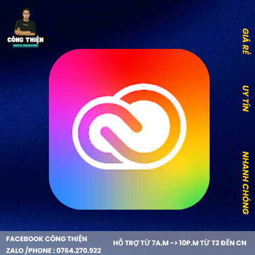 Adobe Gói 12 Tháng  ( Full Apps Trial Renew - Add Mail Chính Chủ - 2 Thiết Bị - BH Fulltime )