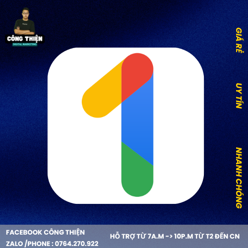 1 Tài Khoản Gói Google One 400 GB 1 Năm (Nâng Cấp Chính Chủ - BH Fulltime)